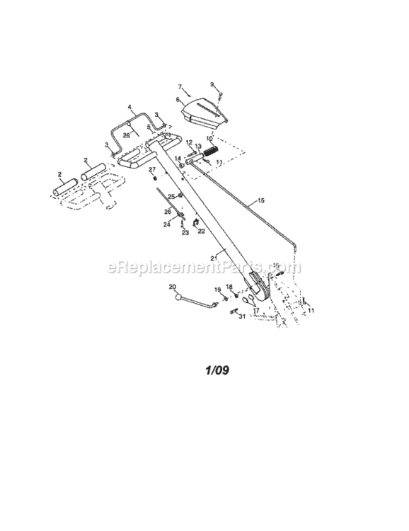 Page A Diagram and Parts List for 917299080  Craftsman Tiller