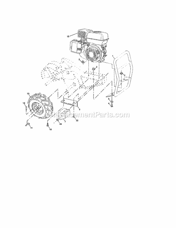 Page C Diagram and Parts List for 917299080  Craftsman Tiller