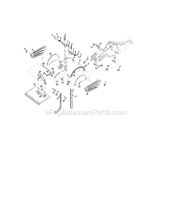 Page E Diagram and Parts List for 917299080  Craftsman Tiller