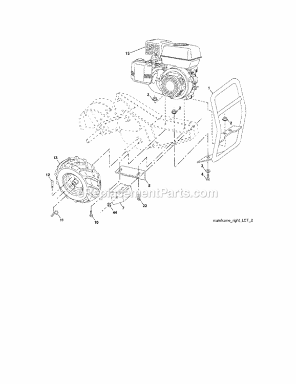 Page C Diagram and Parts List for 917299081  Craftsman Tiller