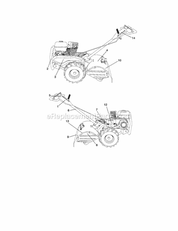 Page G Diagram and Parts List for 917299081  Craftsman Tiller