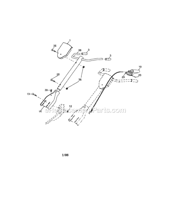 Page A Diagram and Parts List for 917299110  Craftsman Tiller