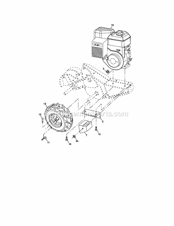 Page C Diagram and Parts List for 917299120  Craftsman Tiller
