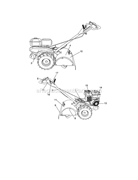 Page G Diagram and Parts List for 917299120  Craftsman Tiller