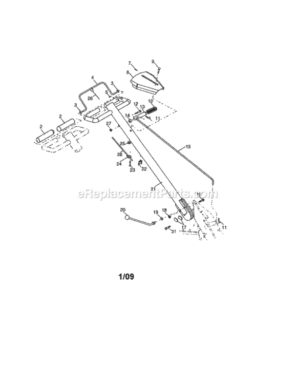 Page A Diagram and Parts List for 917299160  Craftsman Tiller