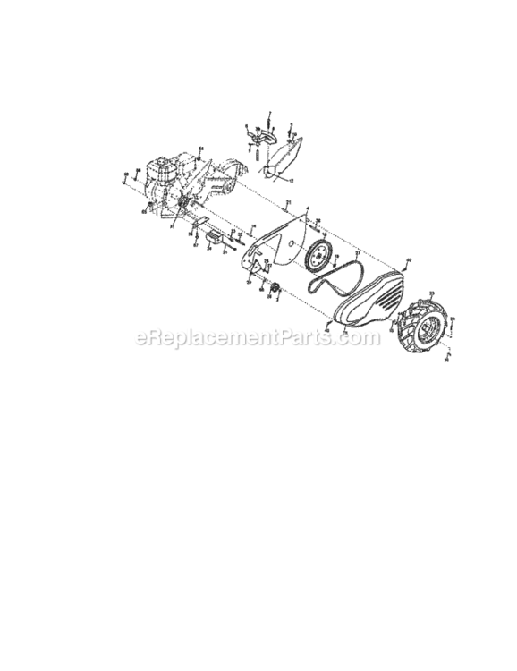 Page B Diagram and Parts List for 917299160  Craftsman Tiller