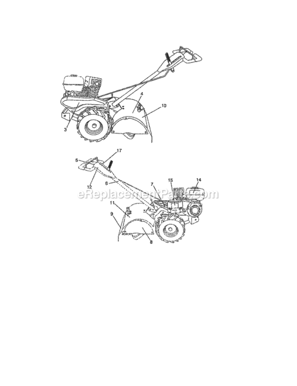 Page G Diagram and Parts List for 917299160  Craftsman Tiller