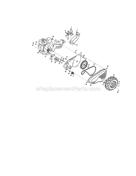 Page B Diagram and Parts List for 917299180  Craftsman Tiller
