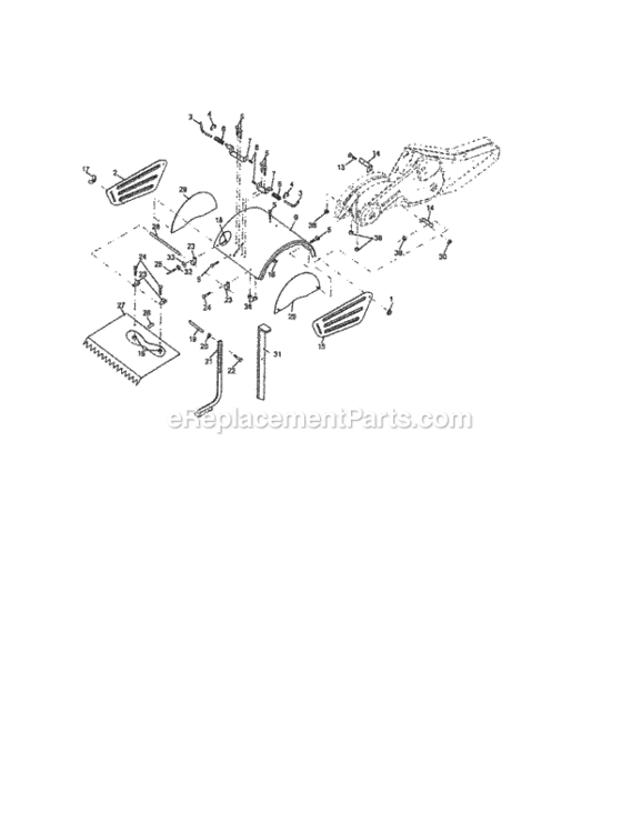 Page E Diagram and Parts List for 917299180  Craftsman Tiller