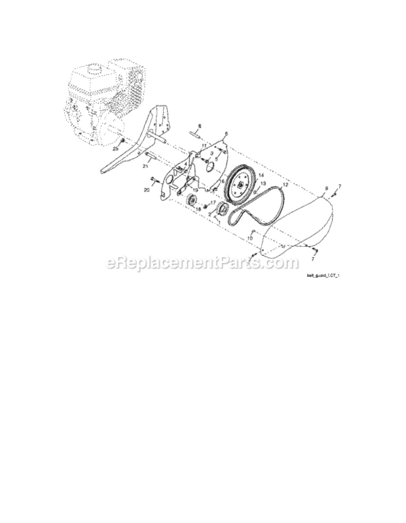 Page B Diagram and Parts List for 917299210  Craftsman Tiller