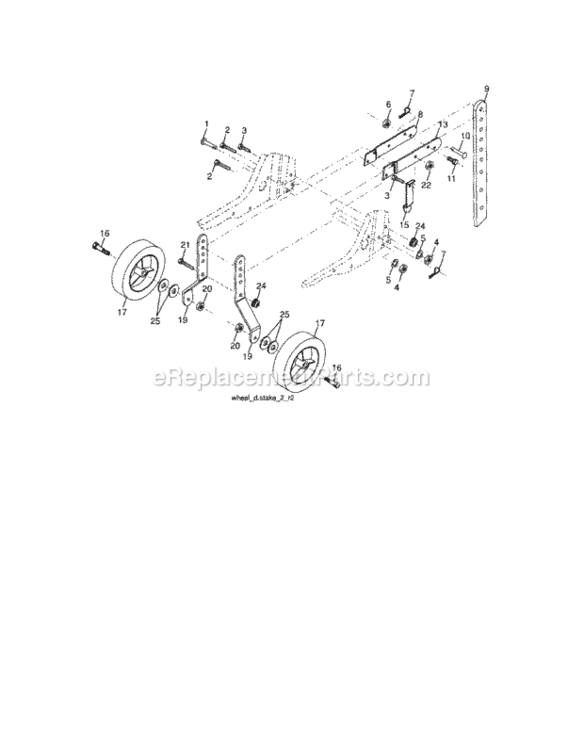 Page C Diagram and Parts List for 917299210  Craftsman Tiller