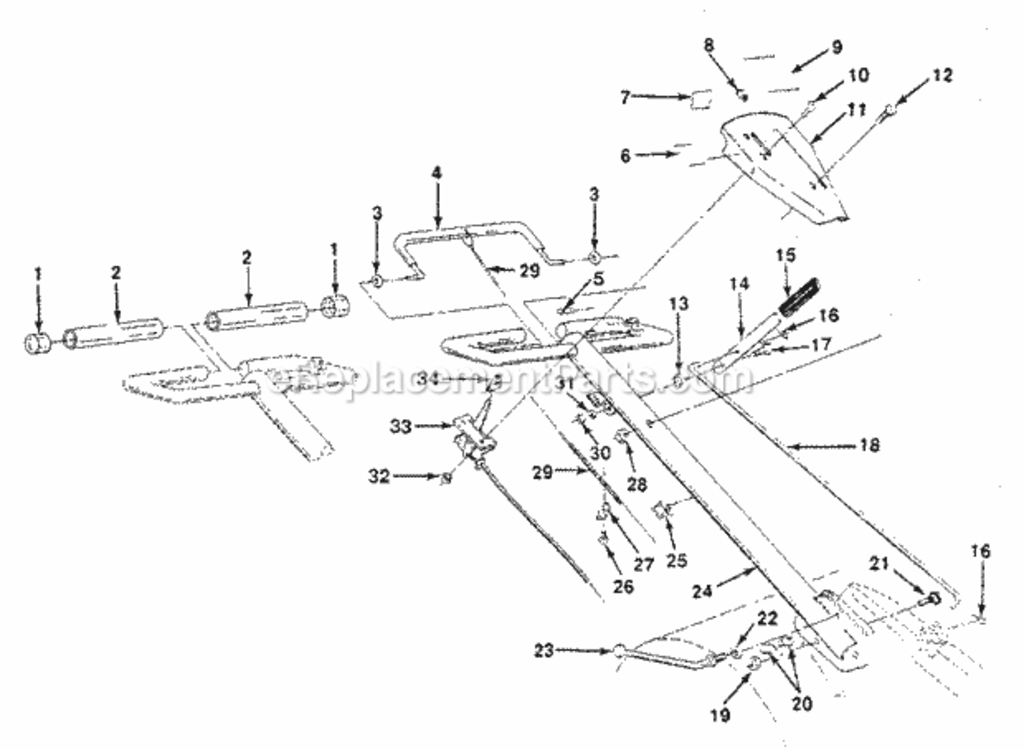 Page A Diagram and Parts List for 917299641  Craftsman Tiller