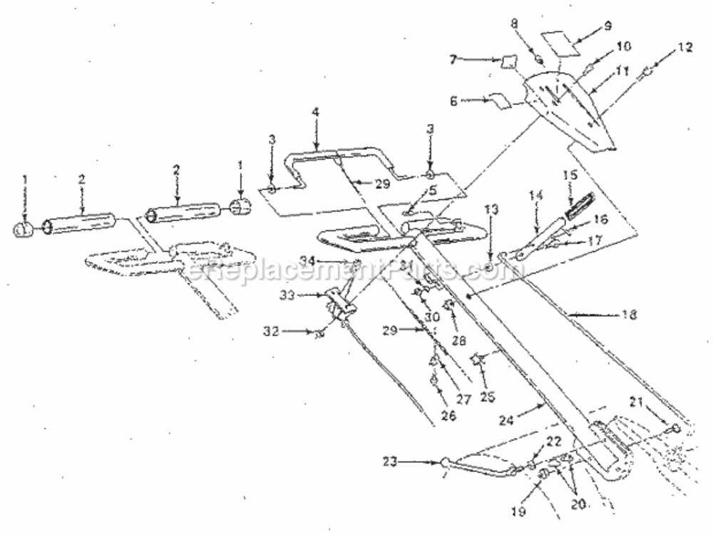 Page F Diagram and Parts List for 917299642  Craftsman Tiller