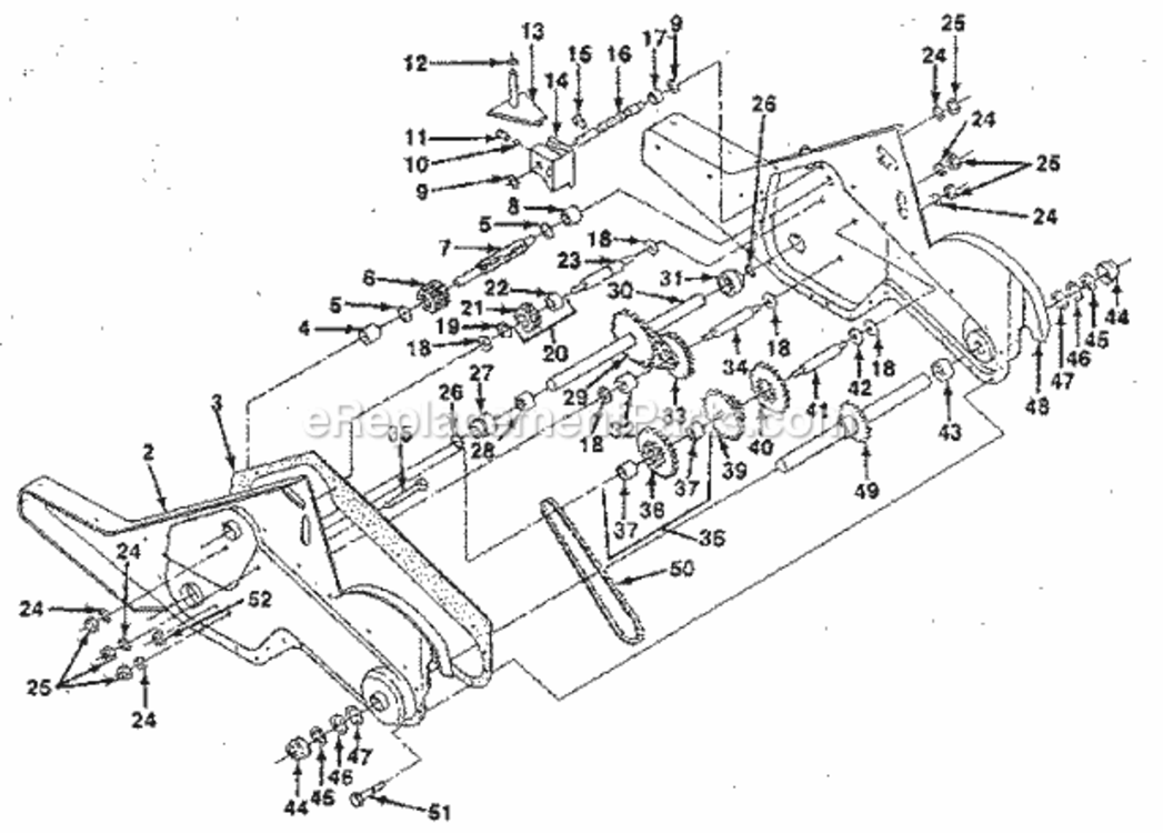 Page D Diagram and Parts List for 917299651  Craftsman Tiller