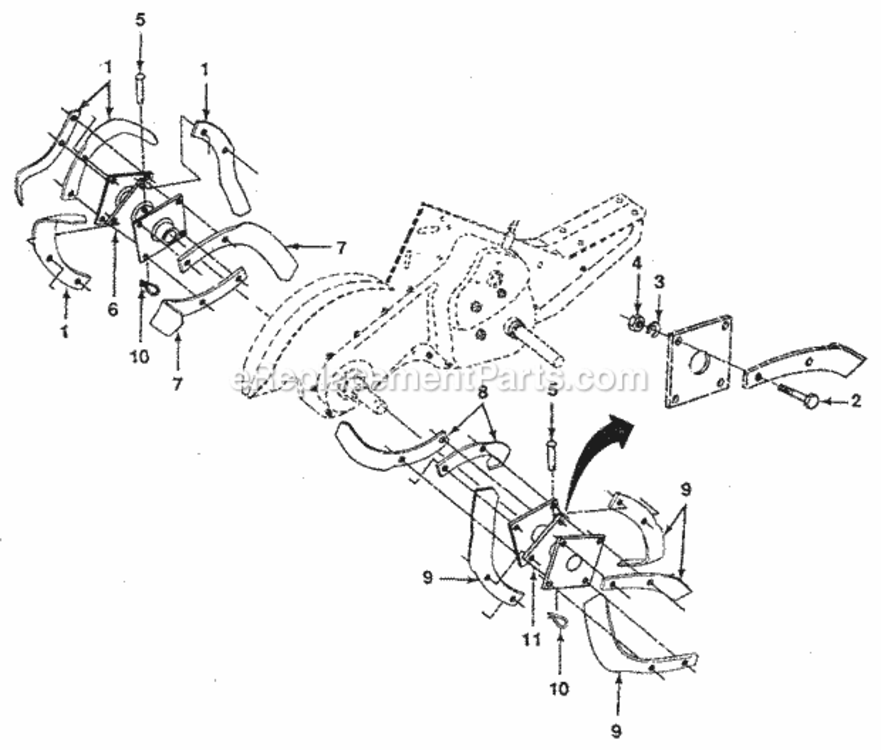 Page F Diagram and Parts List for 917299651  Craftsman Tiller