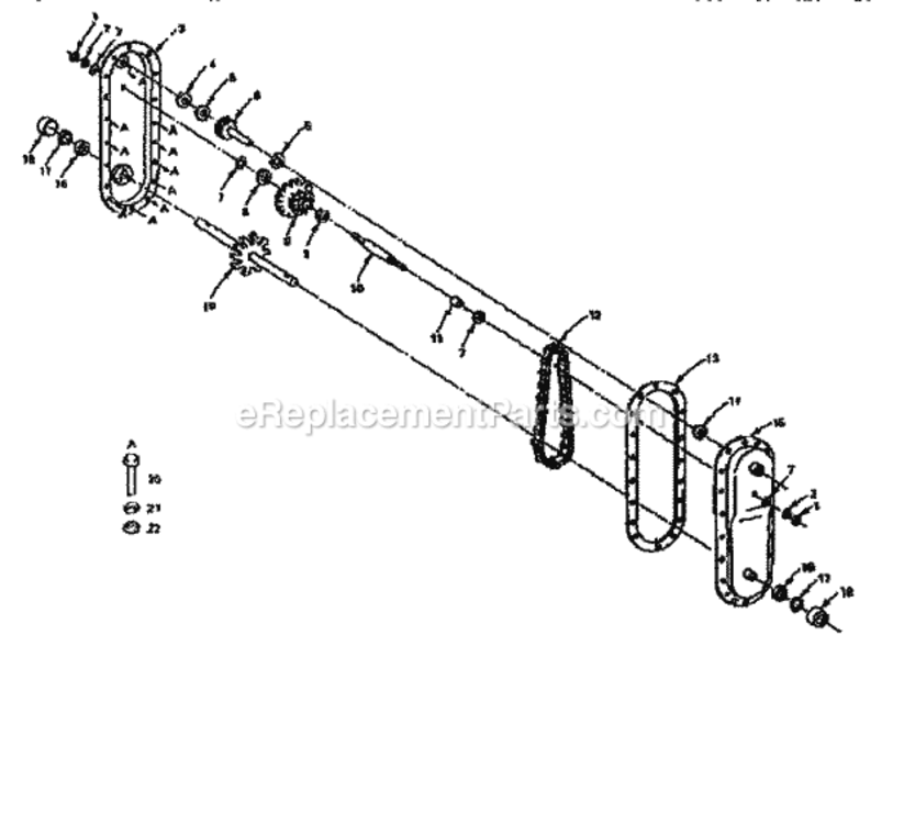 Page E Diagram and Parts List for 917299680  Craftsman Tiller