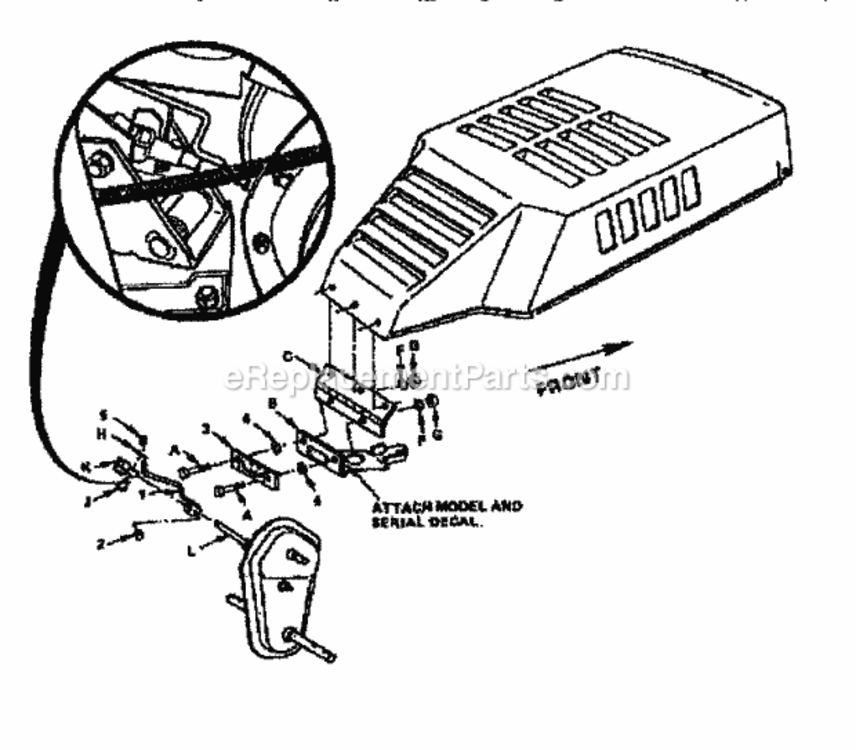 Page F Diagram and Parts List for 917299680  Craftsman Tiller