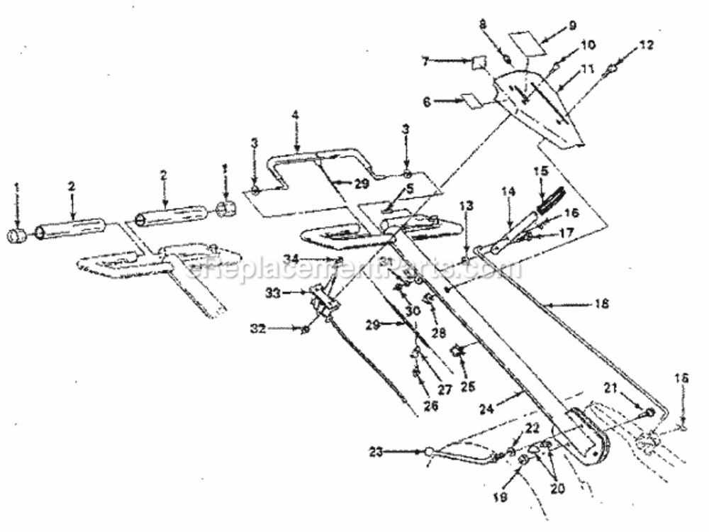 Page A Diagram and Parts List for 917299690  Craftsman Tiller