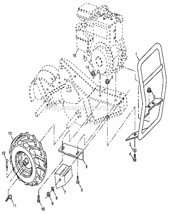 Page C Diagram and Parts List for 917299851  Craftsman Tiller
