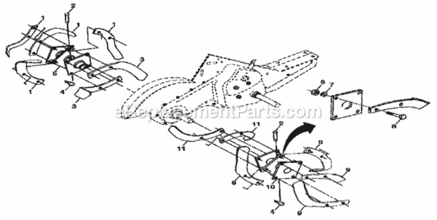 Page F Diagram and Parts List for 917299852  Craftsman Tiller