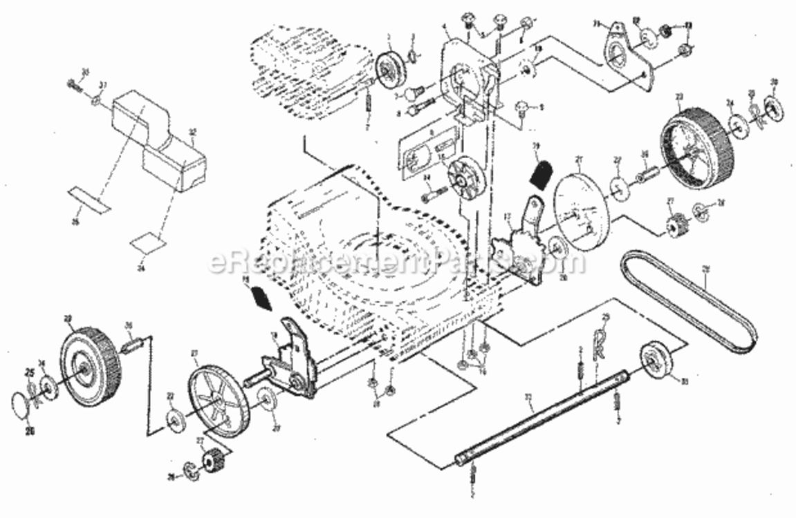 Page B Diagram and Parts List for 917327130  Craftsman Lawn Mower