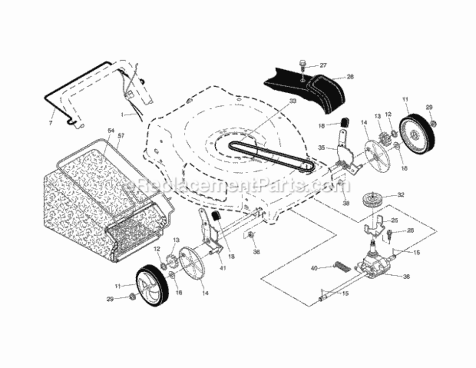 Page B Diagram and Parts List for 917364250  Craftsman Lawn Mower