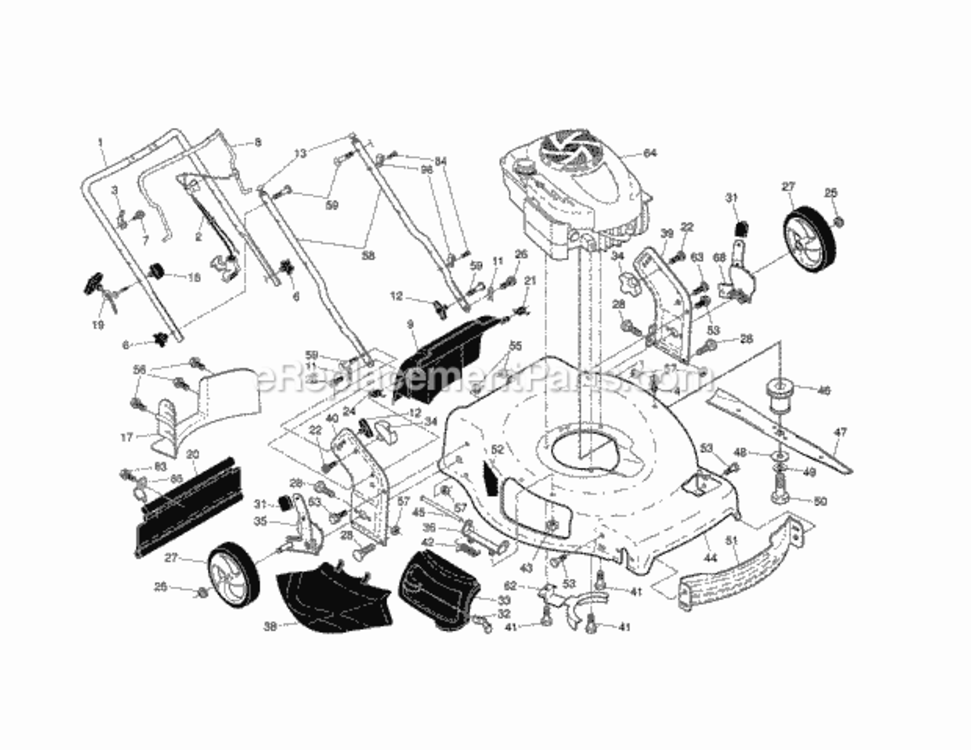 Page A Diagram and Parts List for 917370413  Craftsman Lawn Mower