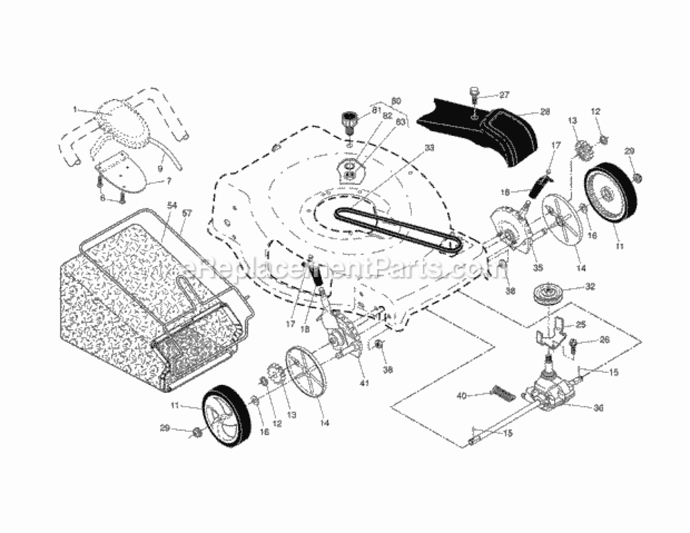 Page B Diagram and Parts List for 917370442  Craftsman Lawn Mower