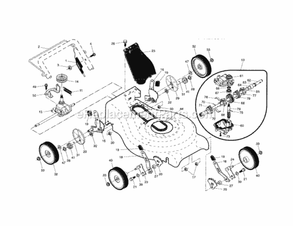 Page B Diagram and Parts List for 917370541  Craftsman Lawn Mower