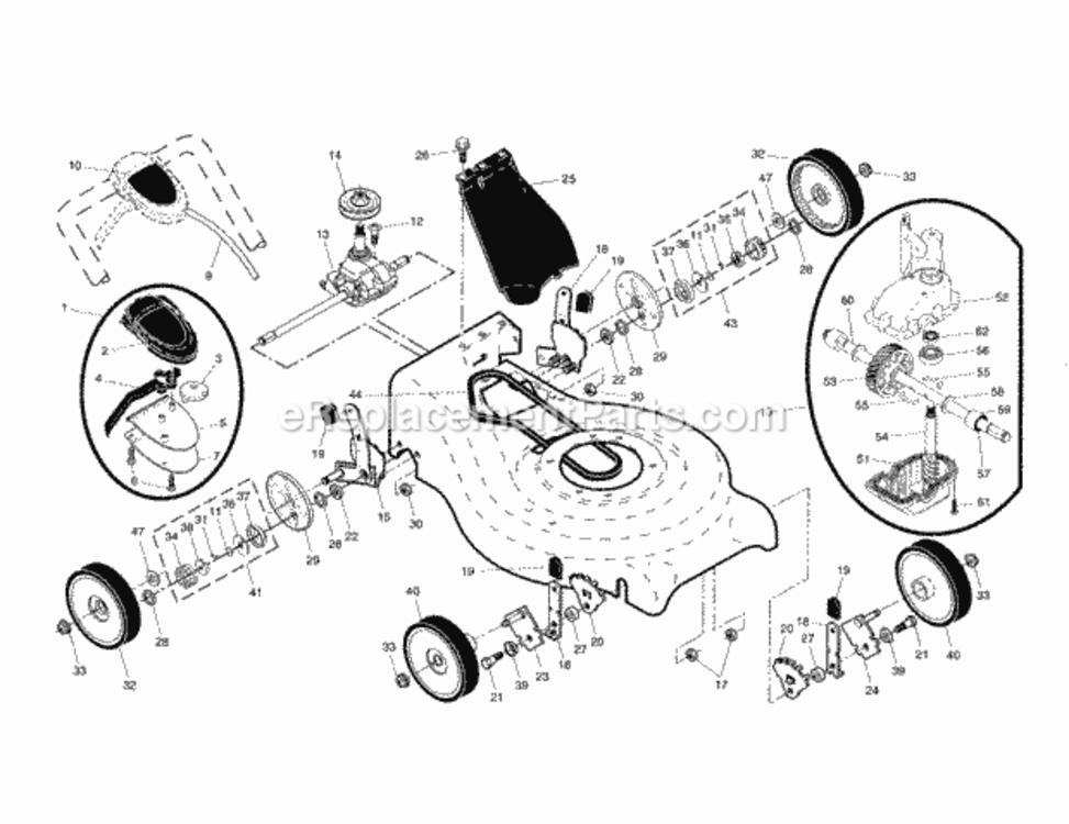 Page B Diagram and Parts List for 917370560  Craftsman Lawn Mower