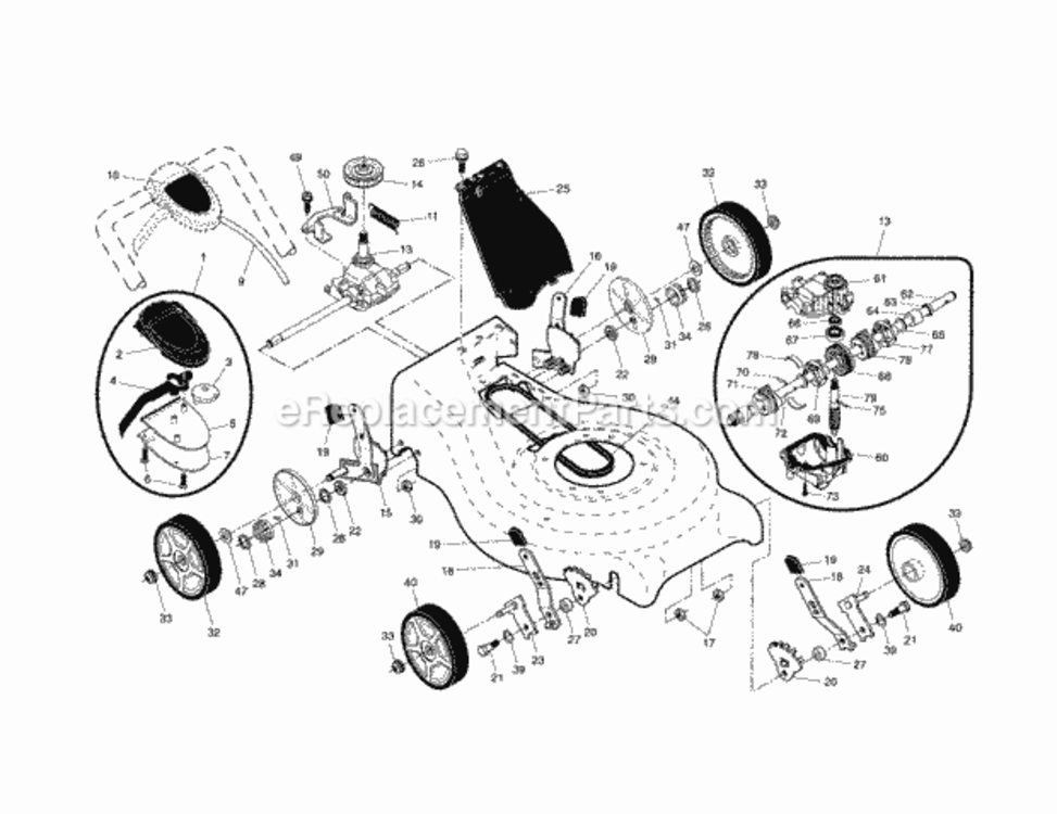 Page B Diagram and Parts List for 917370563  Craftsman Lawn Mower