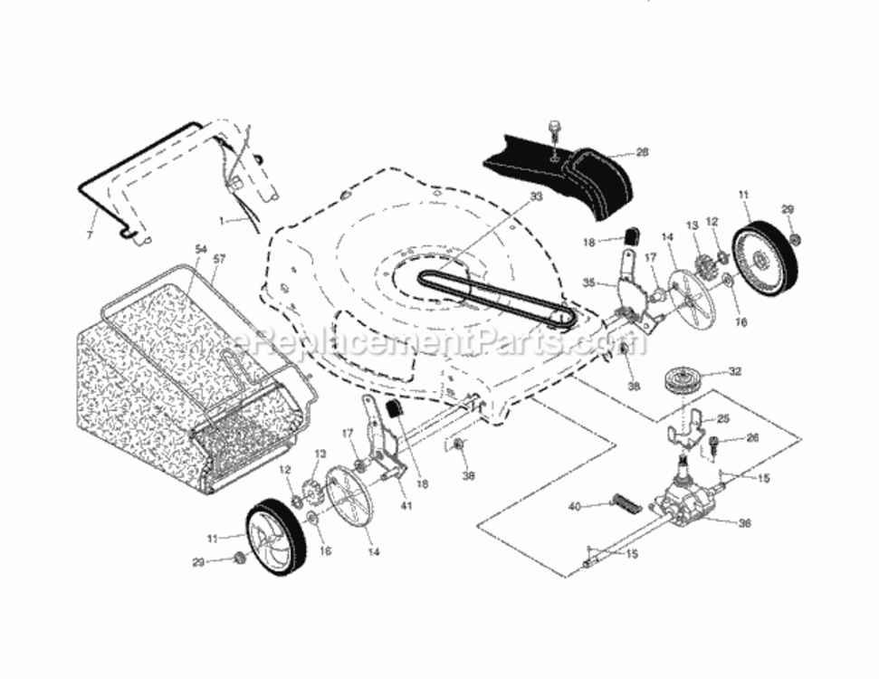 Page B Diagram and Parts List for 917370651  Craftsman Lawn Mower