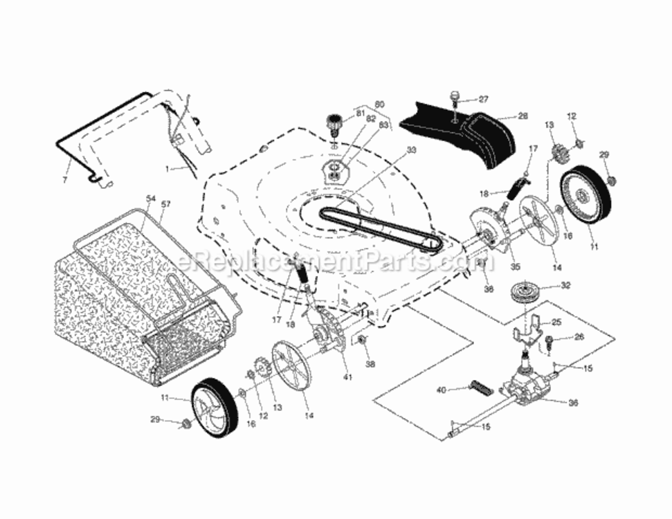 Page B Diagram and Parts List for 917370671  Craftsman Lawn Mower