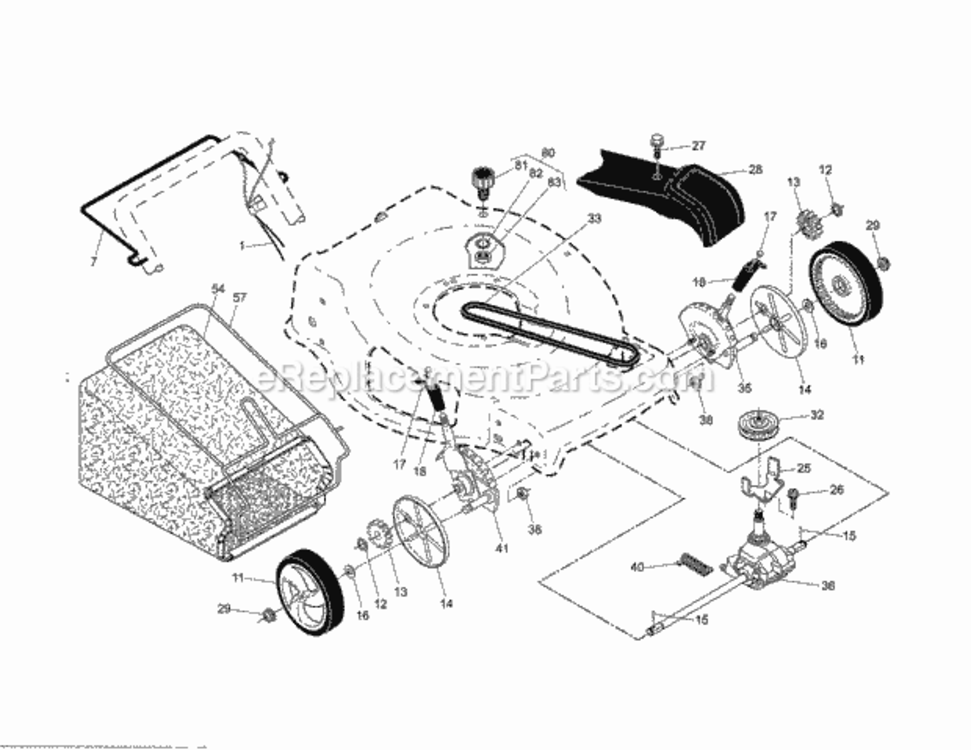 Page B Diagram and Parts List for 917370680  Craftsman Lawn Mower