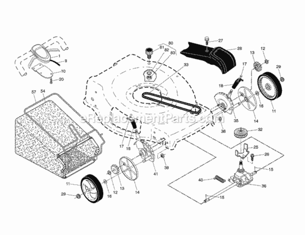 Page B Diagram and Parts List for 917370690  Craftsman Lawn Mower