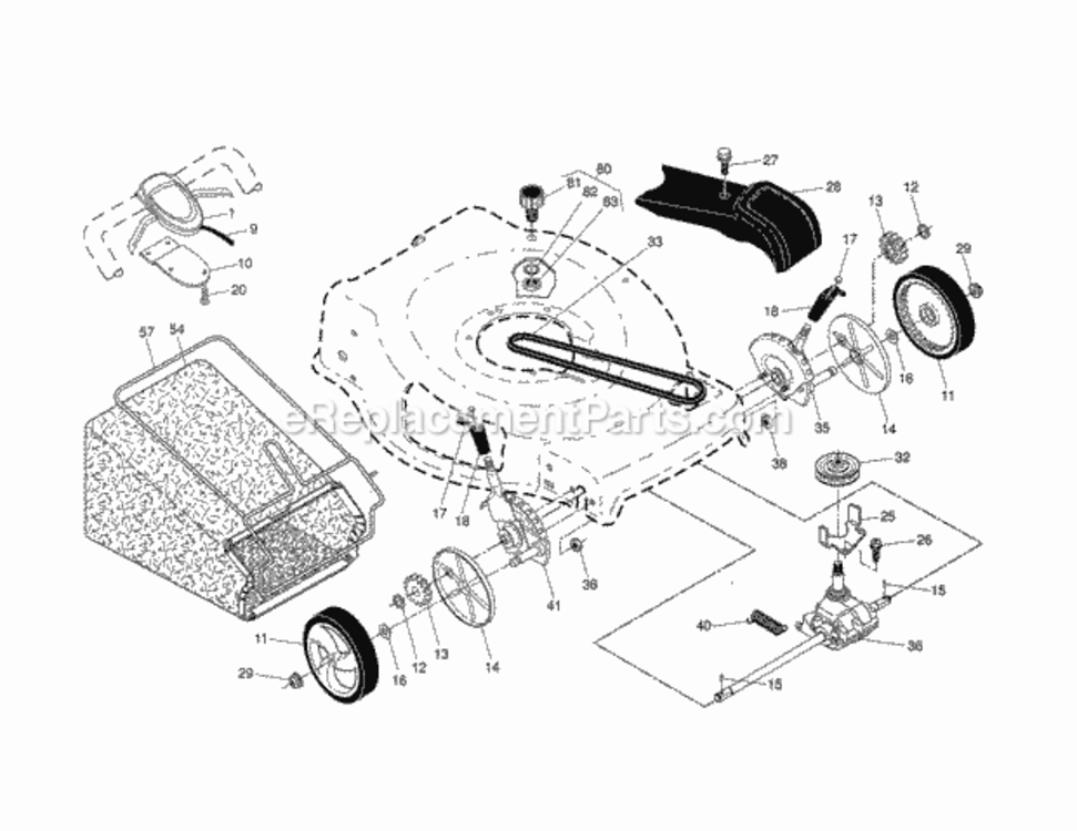 Page B Diagram and Parts List for 917370691  Craftsman Lawn Mower