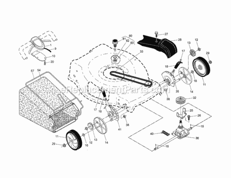 Page B Diagram and Parts List for 917370692  Craftsman Lawn Mower