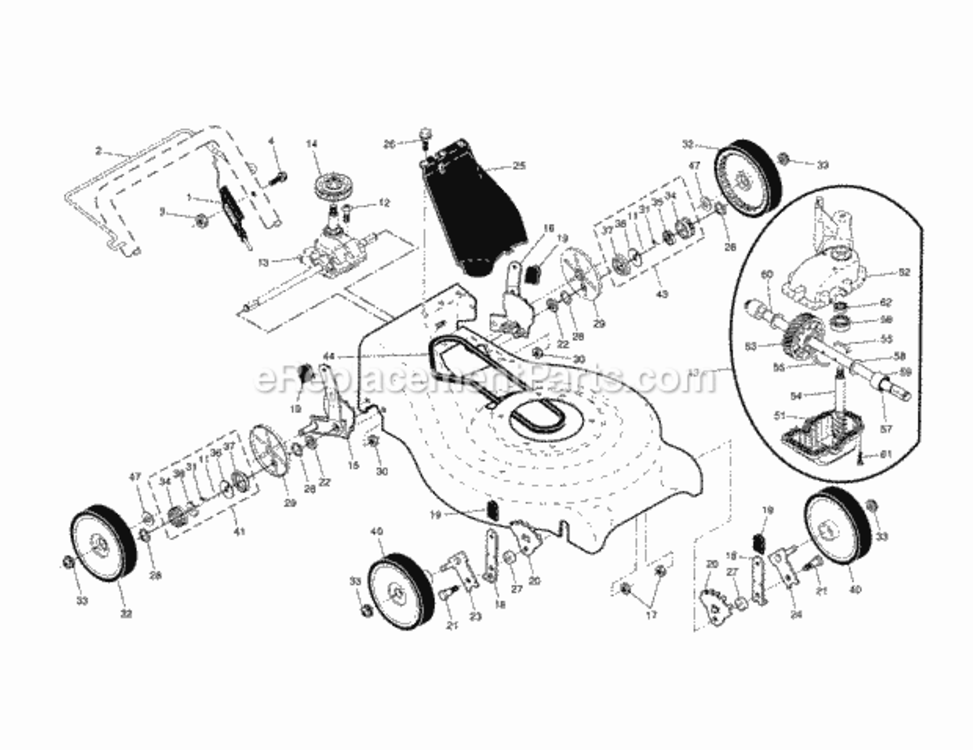 Page B Diagram and Parts List for 917370714  Craftsman Lawn Mower