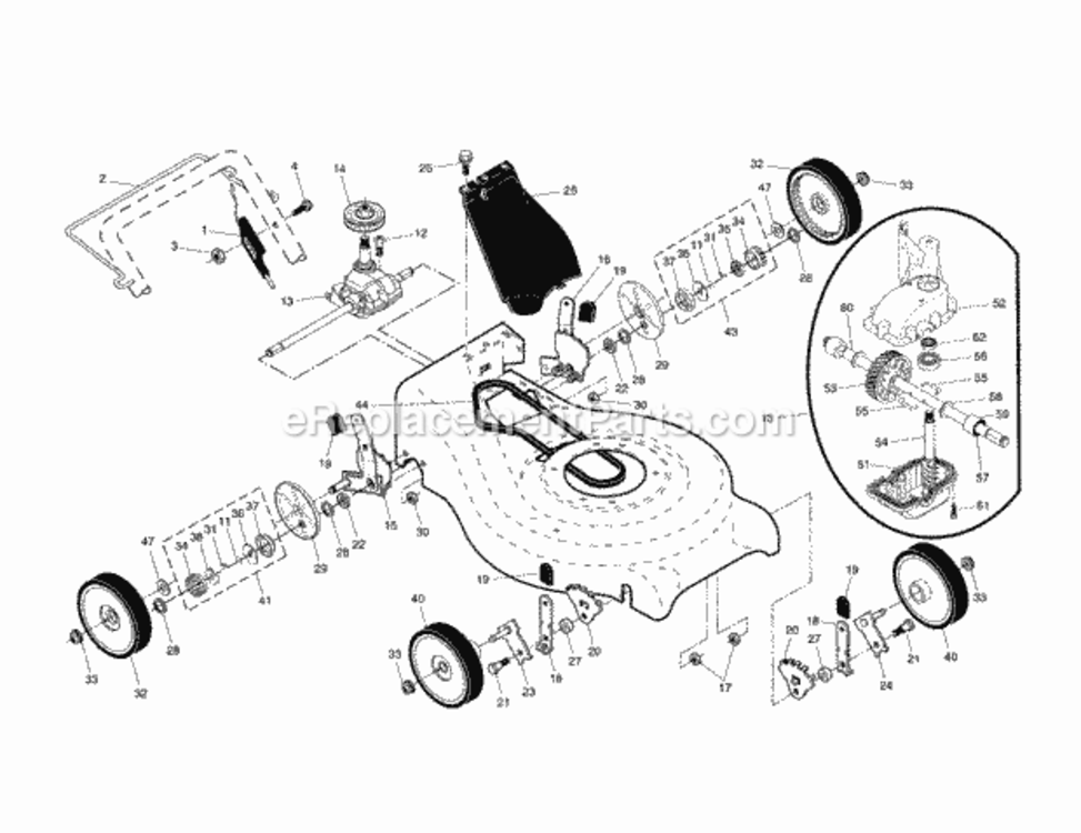 Page B Diagram and Parts List for 917370715  Craftsman Lawn Mower