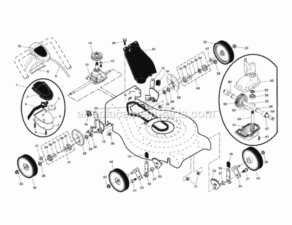Page B Diagram and Parts List for 917370721  Craftsman Lawn Mower