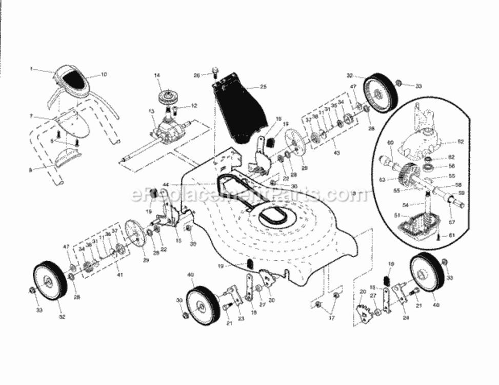 Page B Diagram and Parts List for 917370731  Craftsman Lawn Mower