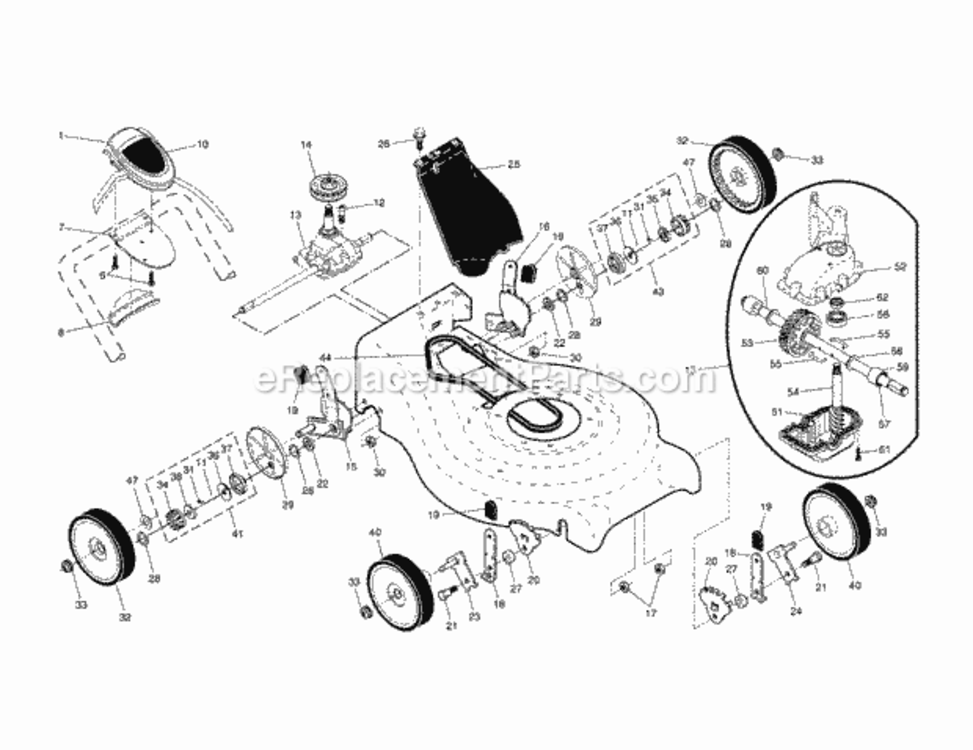 Page B Diagram and Parts List for 917370733  Craftsman Lawn Mower
