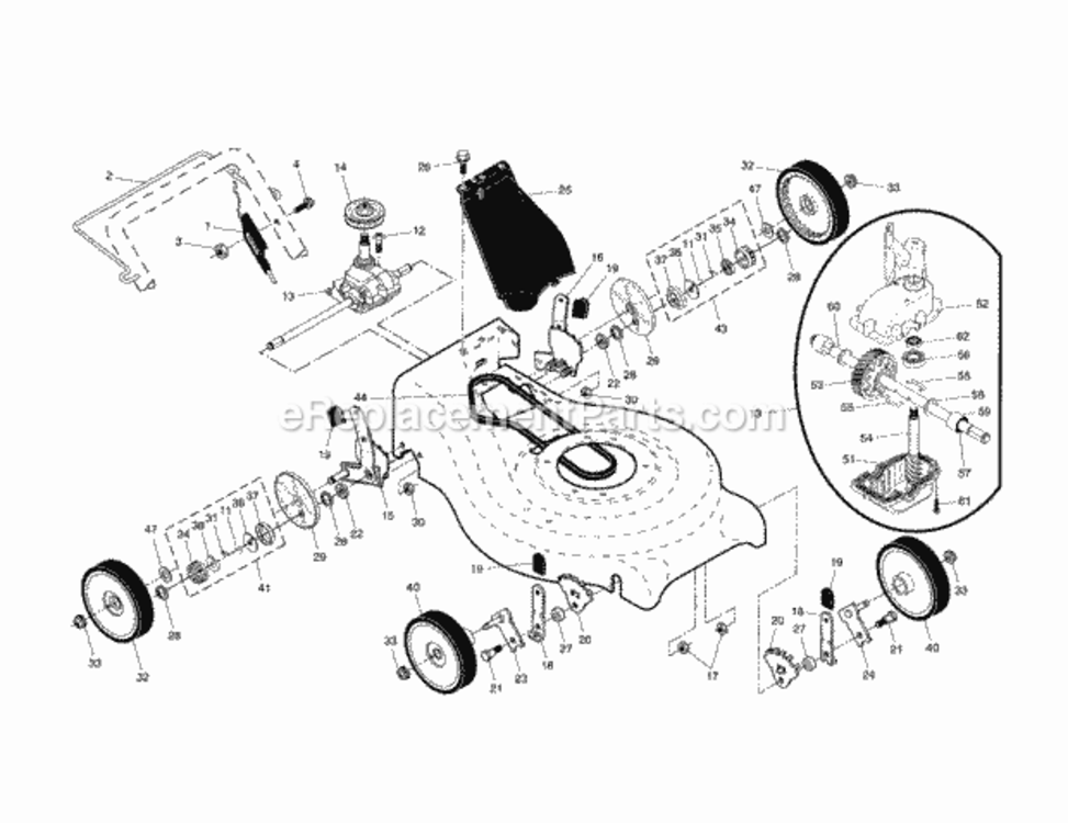 Page B Diagram and Parts List for 917370740  Craftsman Lawn Mower