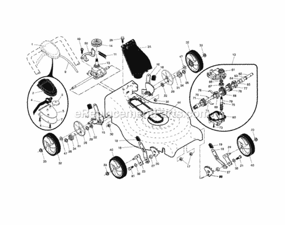 Page B Diagram and Parts List for 917370771  Craftsman Lawn Mower