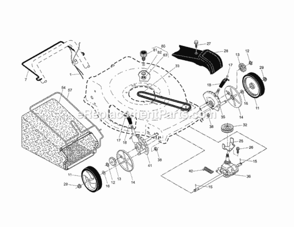 Page B Diagram and Parts List for 917370860  Craftsman Lawn Mower
