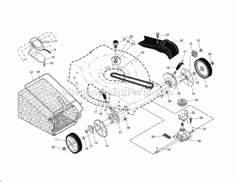 Page B Diagram and Parts List for 917370871  Craftsman Lawn Mower