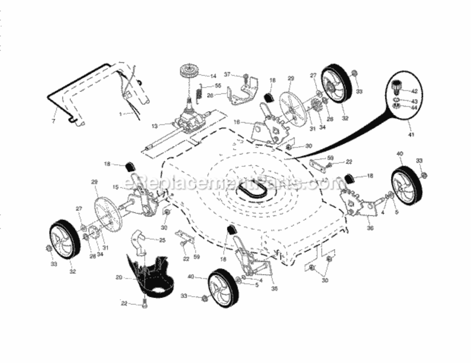 Page B Diagram and Parts List for 917370911  Craftsman Lawn Mower