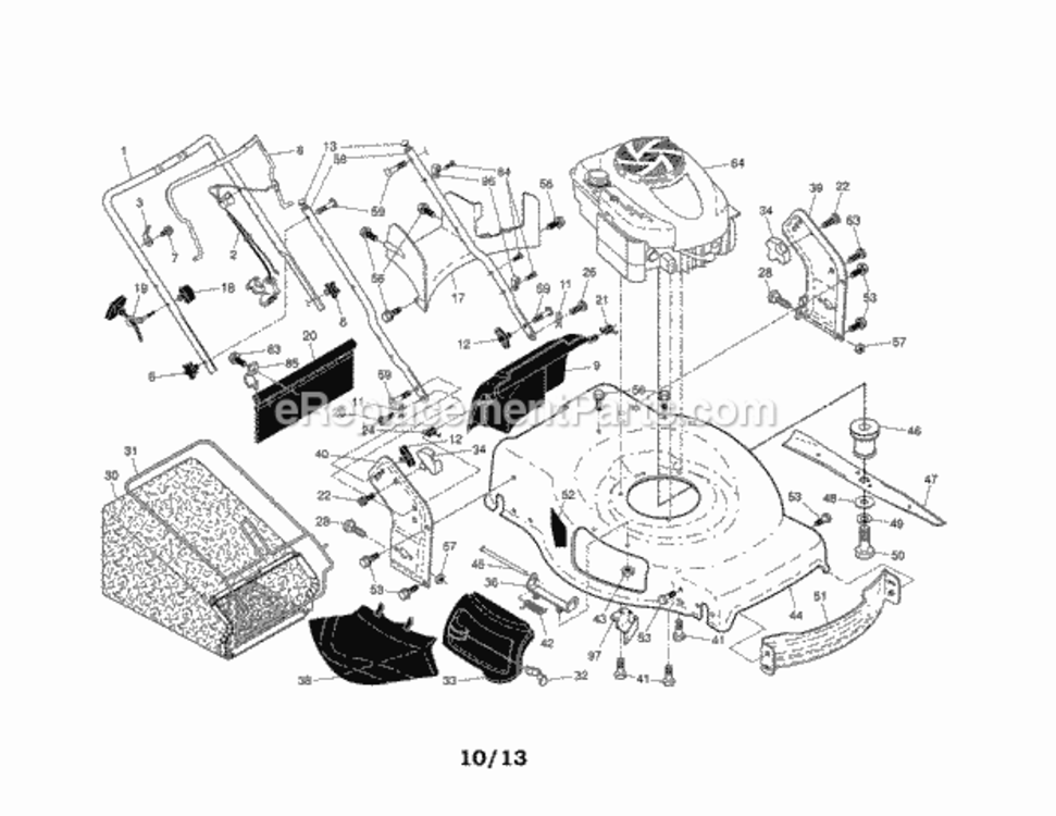 Page A Diagram and Parts List for 917370922  Craftsman Lawn Mower