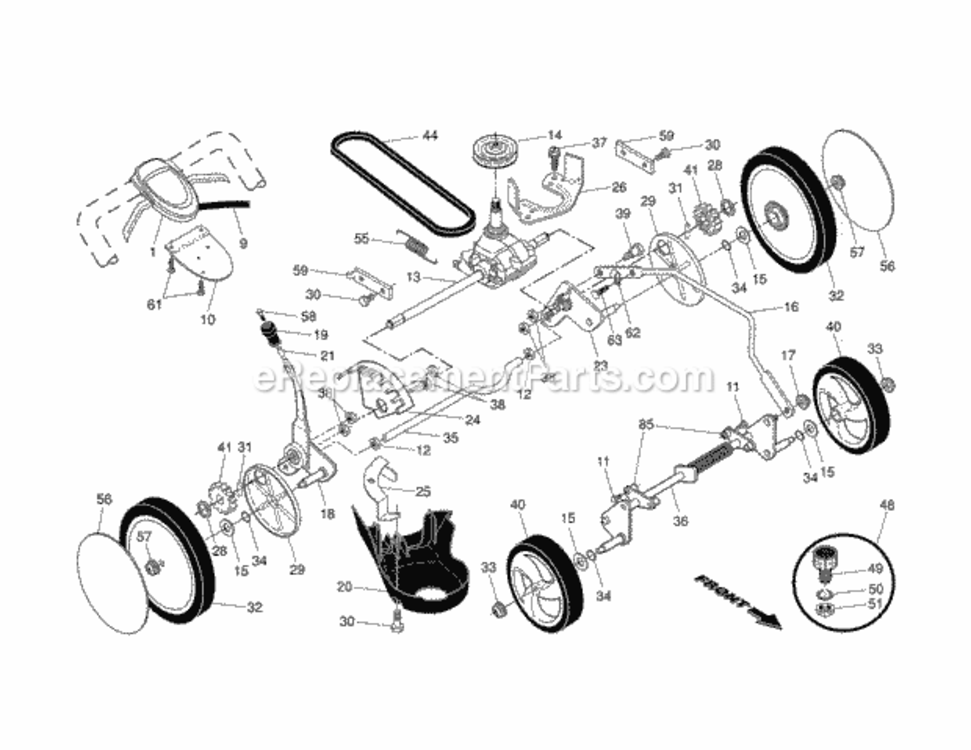 Page B Diagram and Parts List for 917370930  Craftsman Lawn Mower