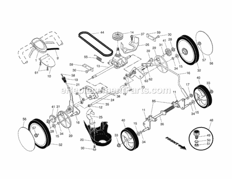Page B Diagram and Parts List for 917370931  Craftsman Lawn Mower